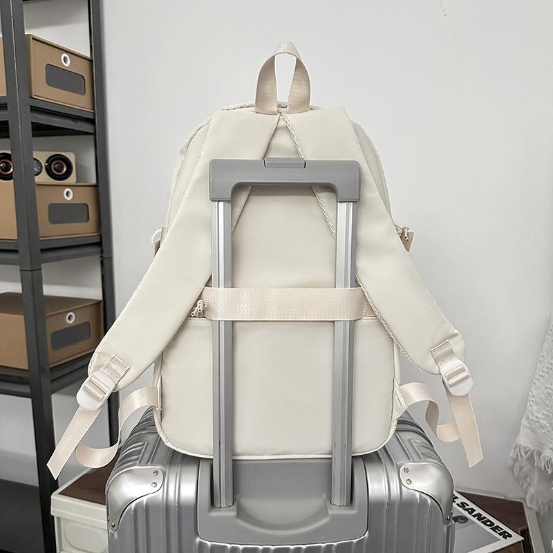 Custom Logo Backpack for Schools and Institutions: Stylish, Solid Color, Spacious, Trendy Campus-Style Bag for Students