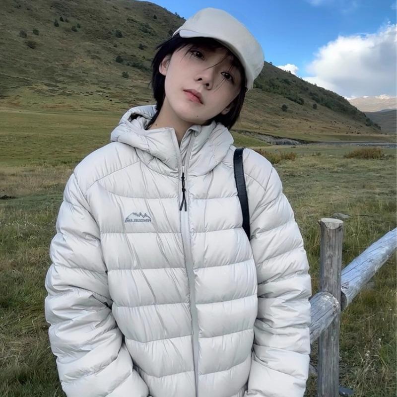 Fashion Loose Warm Down Cotton Jacket Women Winter Lightweight Hooded Korean Style Coat