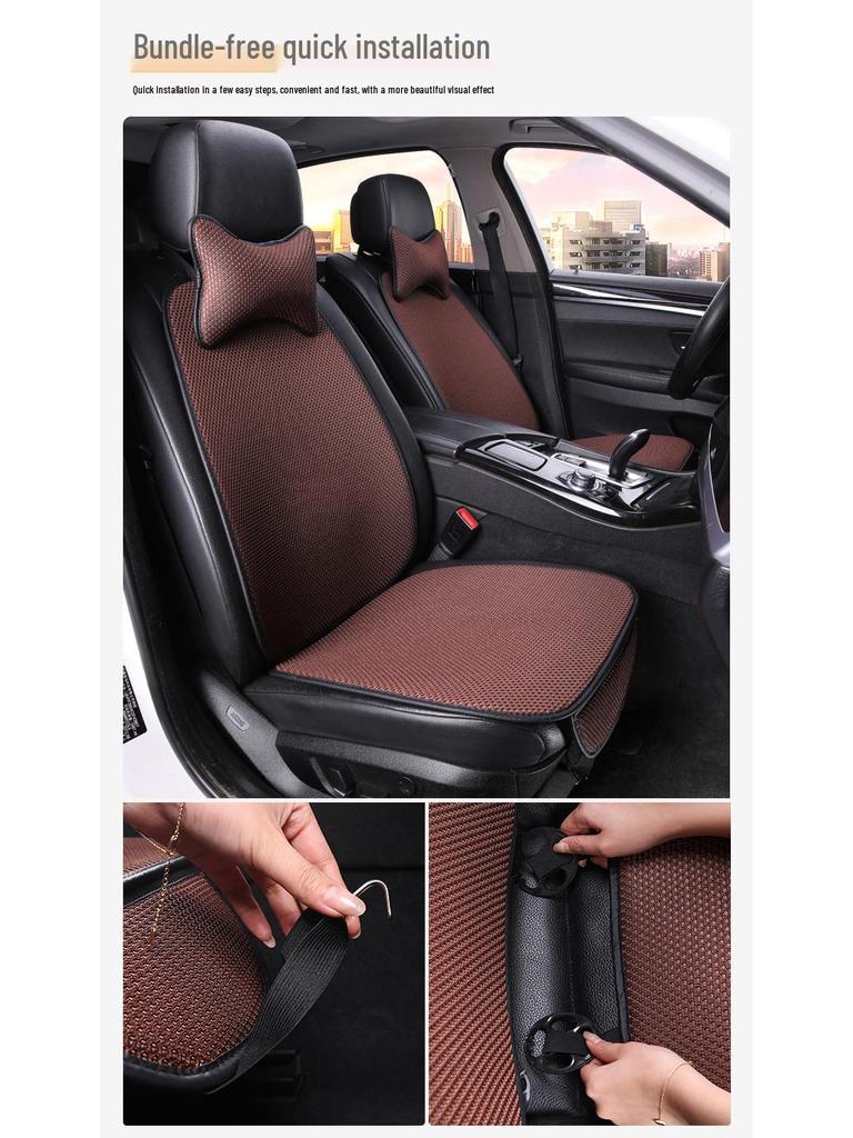 Ventiliertes 5-Sitzer Auto-Kissen-Set aus Eisseide