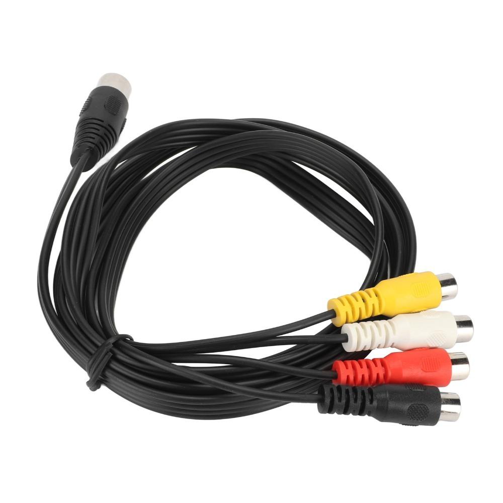 4.9ft Audio Cable Connector Professional Conversion Cord Durable DIN 5 Pin to 4RCA Cord  Home Audio