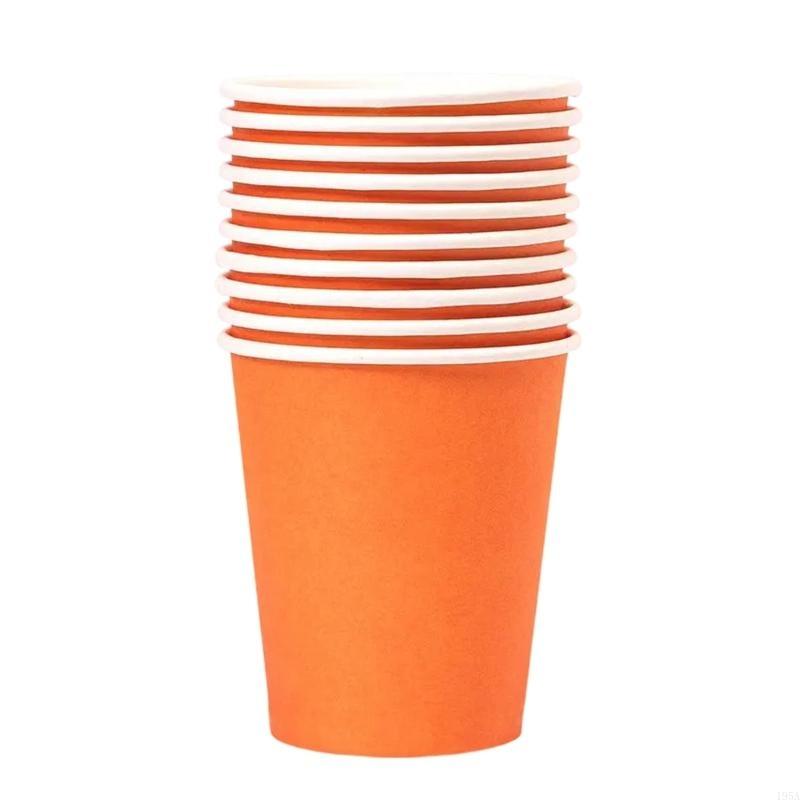 Pack Of 10 Disposable Single Wall Cups Hand Painted Drinking Cup Use Friendly Coffee Cups Durable And Leak Proof Design
