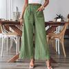 Solid Color Casual Straight Leg Pants