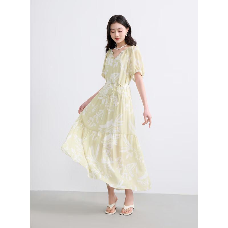 

Sancai 2025 Summer Lyocell Two-Piece A-Line Resort Dress M