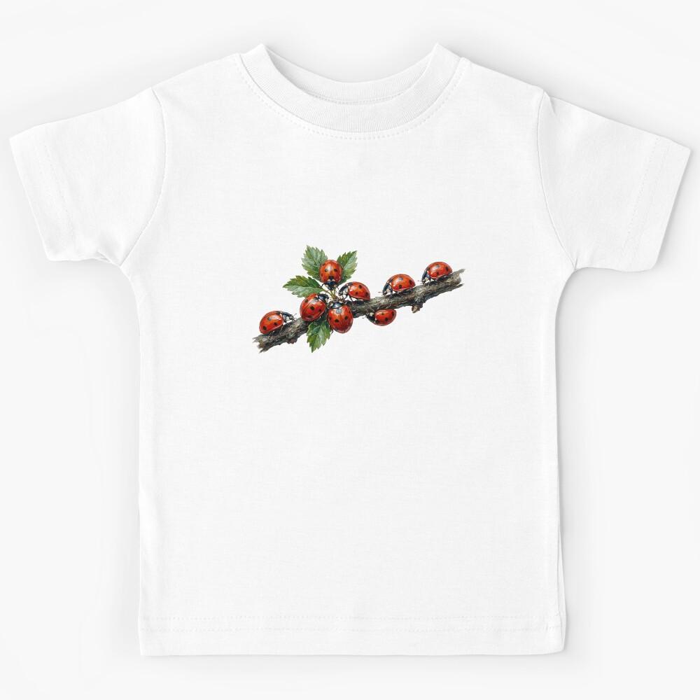 Watercolor Ladybug – Cute Nature Kids T-Shirt 150
