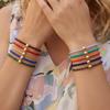 European & American Trendy Thin Beaded Bracelet: Summer Energetic Colors, Versatile Handmade Stackable Jewelry