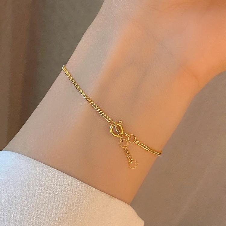 S925 Gold-Plated Minimalist Denim Bracelet - Simple, Versatile Ins Style