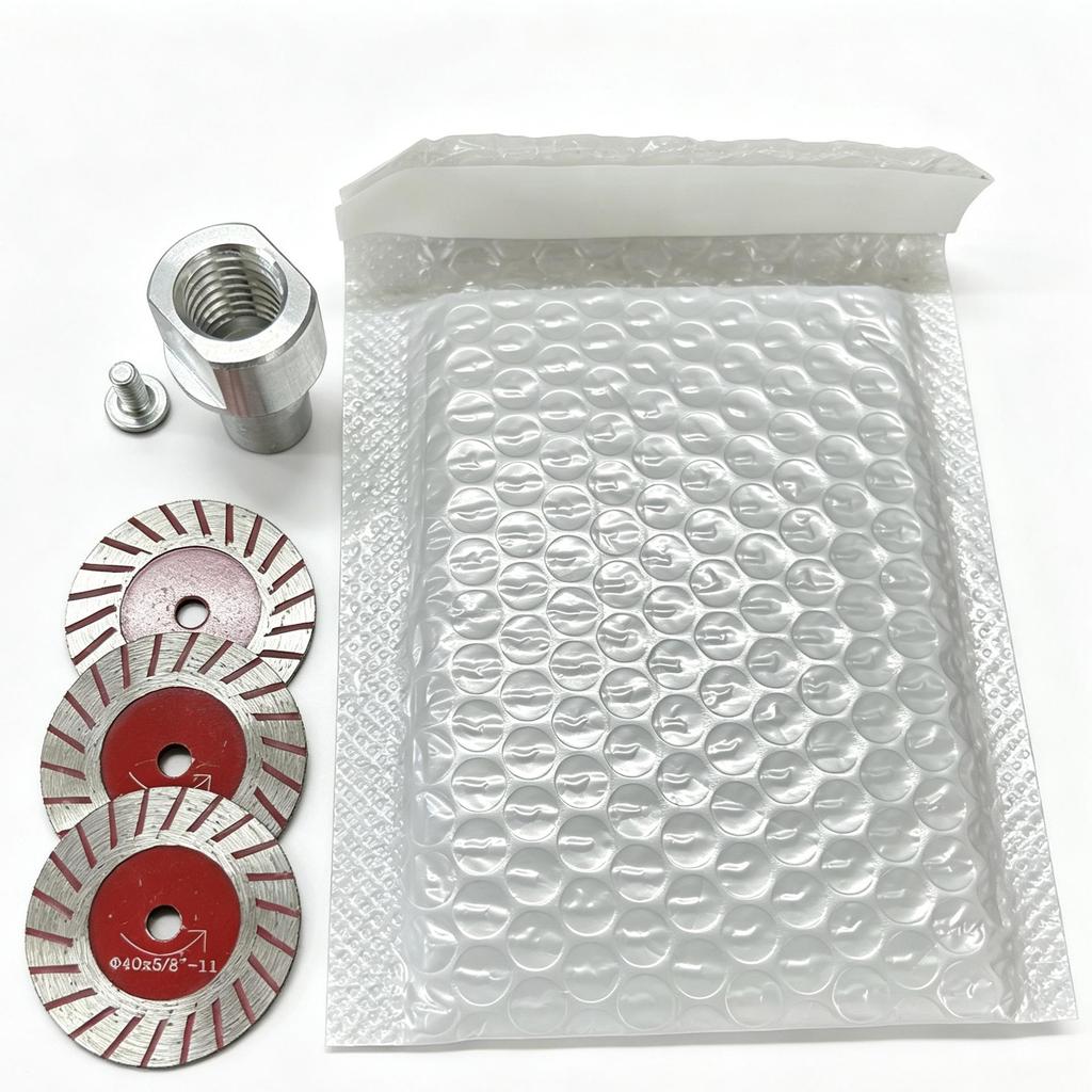Stone Carving Disc 4 cm with Handle - Wavy Pattern Engraving & Polishing for Electric Grinder