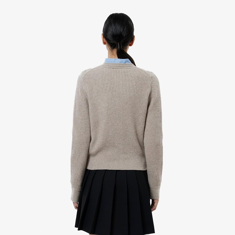 [Lacoste] Women's Cable Crop Cardigan AF789E-55N02S
