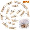 Xiaomi 50Pcs/20PCS Wooden Clips Push Pins Tacks Decorative Photo Clips Supplies Office School Stationery Binder