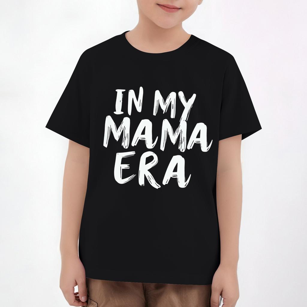 Children's Short Sleeve Tops Casual Print T Shirt Round Neck Pullover Blouse