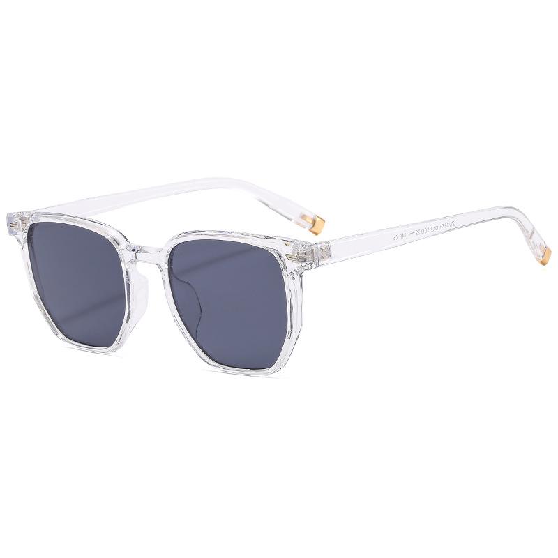 2025 UV Protection Square Blue Sunglasses: Women's Retro & Men's Large Face