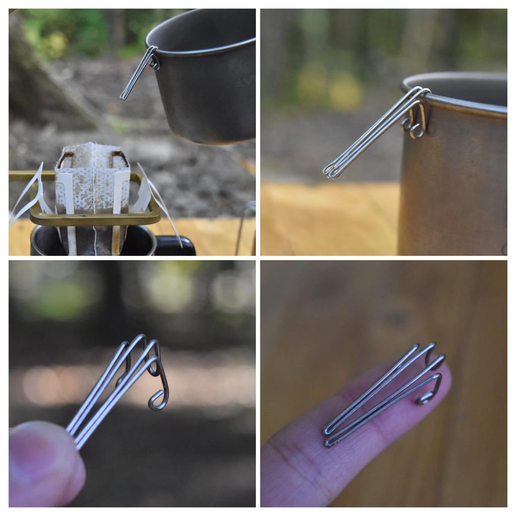 KALUGII Driclip Titanium Caseless Coffee Drip Skitter Titanium Mug 1st-T Spout, Minimalist, Ultra-Lightweight,