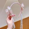 Handmade Hanfu Hair Accessories: Pearl Tassel Hairpin & Butterfly Flower Headband for Women and Girls