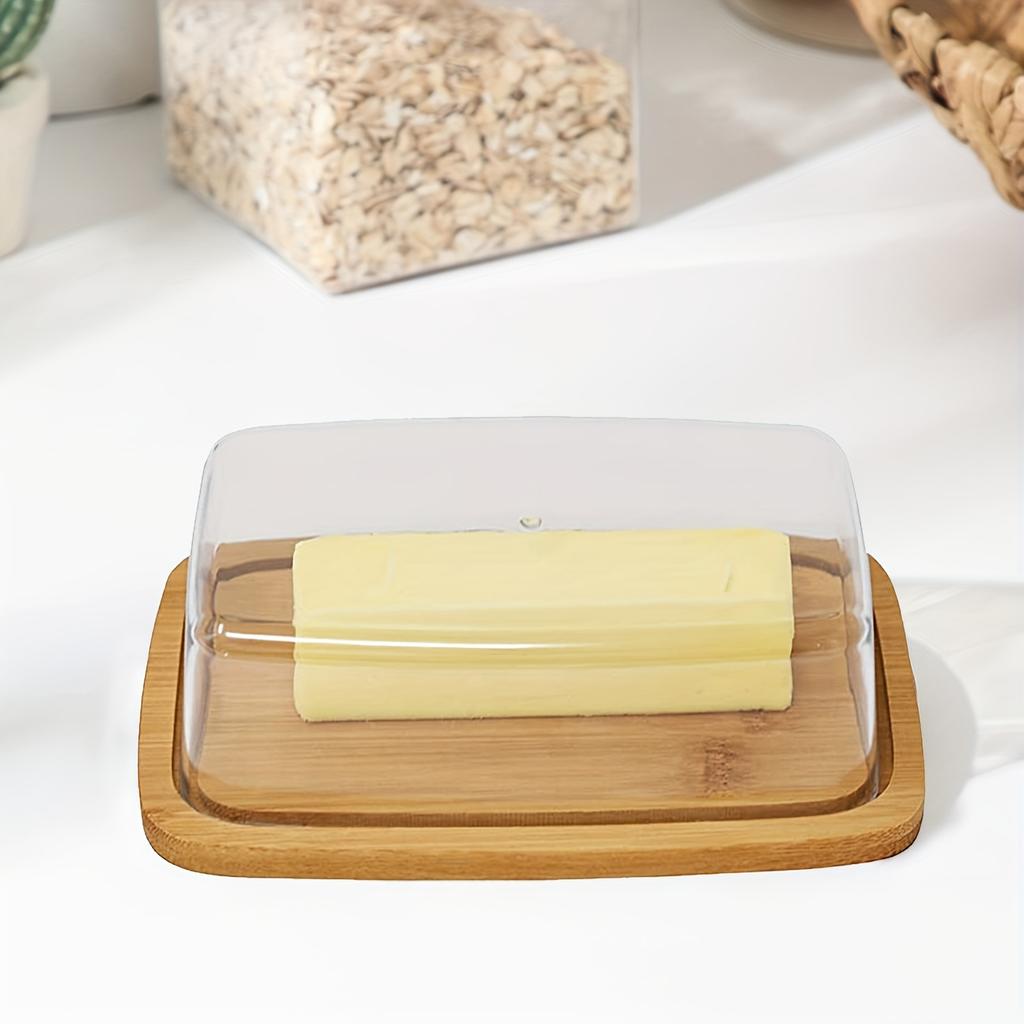Glass Cover Butter Box Butter Storage Box Cheese Dessert Cover Kitchen Fresh-keeping Box Dessert Snack Butter Dish