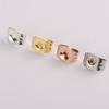 50pcs 100pcs 6x4.5mm Stainless Steel Earrings Back Gold Tone Rose Gold Butterfly Ear Nuts Stopper DIY Jewelry Making Supplies