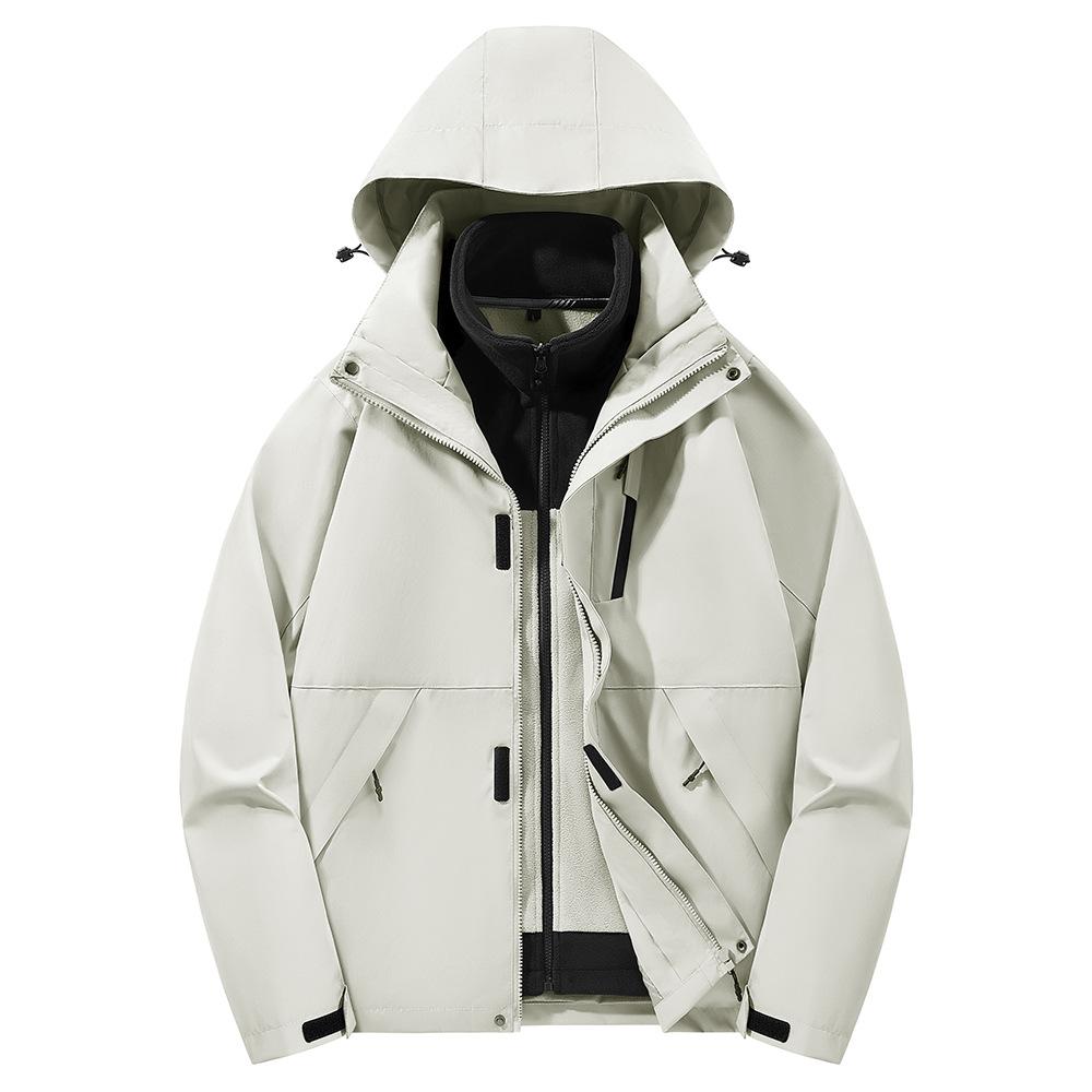 Große Größe Drei In Eins Submachine Jacke, herren Mantel, Winddichte Jacke, Jacke, Große Größe Abnehmbare