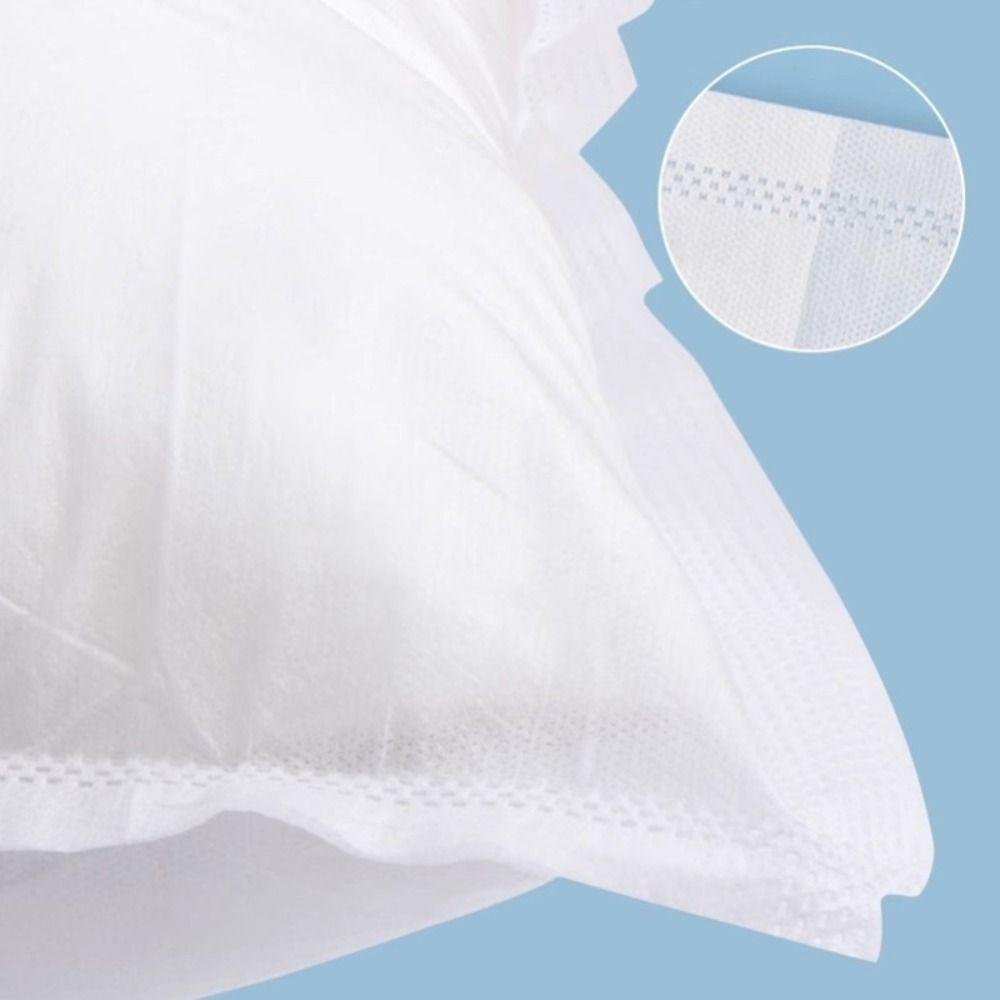 10 Pcs/ Set Kitten Printing Hotel Pillowcase Breathable Travel Pillowcase Disposable Pillow Cover