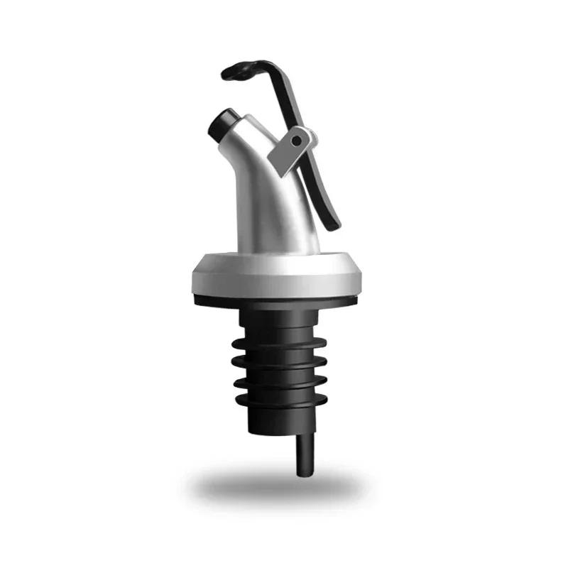 Oil Bottle Stopper Rubber Lock Plug Seal Leak-proof Food Grade Plastic Nozzle Sprayer Liquor Dispenser Wine Pourers Bar Tools