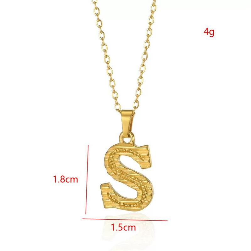 Stainless Steel Initial Necklaces For Women Men Gold Color Letter Necklace Pendant Jewelry Male Female Neck Chain Birthday Gift