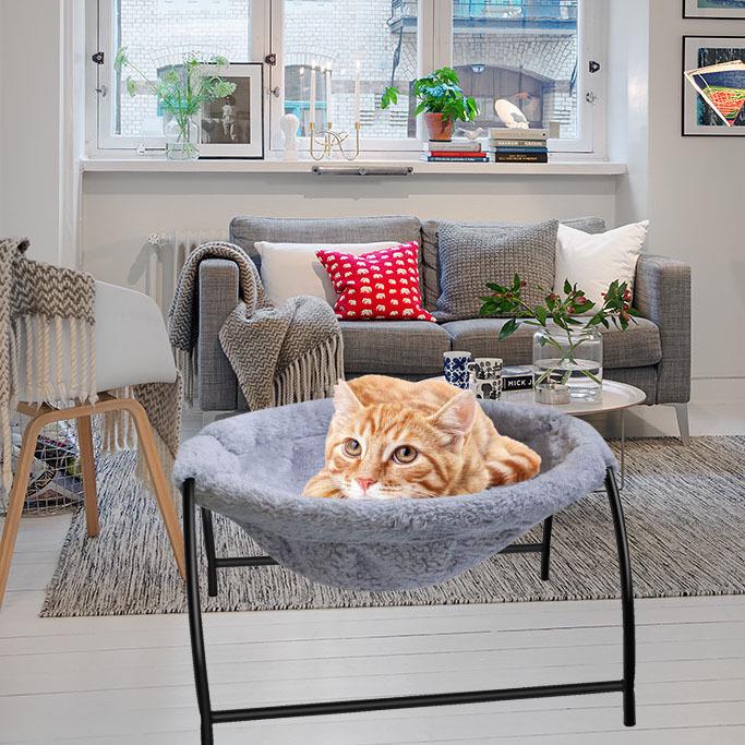 Vier-Jahreszeiten Plüsch Katzenbett: Waschbarer & Schaukelnder Hängesessel