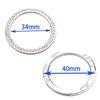 2pcs Silver Auto Start Decoration Rhinestone Car Engine Start Stop Decoration Crystal Interior Ring Car Decal for Ignition Button