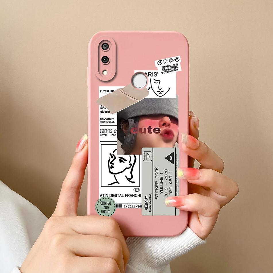 For Huawei Y9 Prime 2019 Phone Case Full Protection Cover For Huawei Y9S Y9A Cute Cartoon Liquid Silicone Anti Drop Bumper Coque