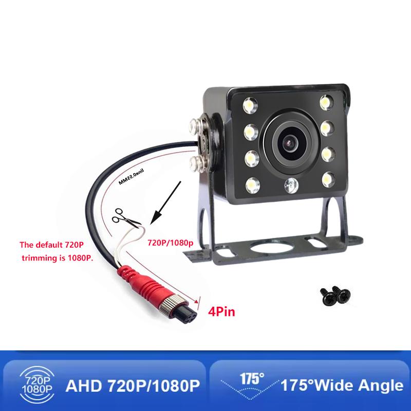 Reversing image 170 AHD 1920*1080P night vision 8LED wide-angle lens HD starlight night vision car rearview camera bus card car.