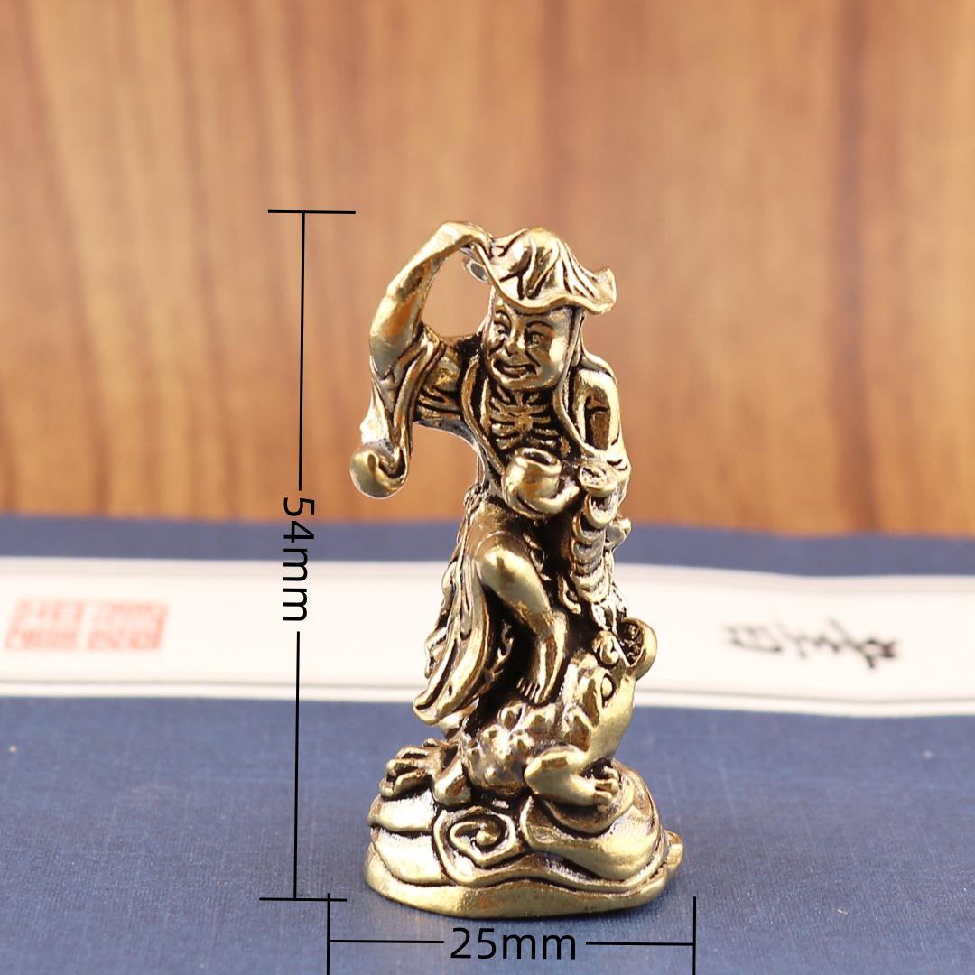 

Винтажная латунная фигурка жабы - Ретро декор для офиса и дома, Чайный питомец ручной работы