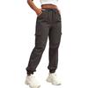 Women's Elastic Cuffed Cargo Pants, Casual Jogger Trousers for Everyday Wear