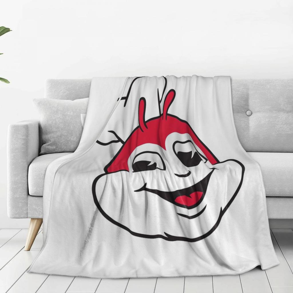 Jollibee Mascot Blankets Flannel Sofa Throw Blanket Breathable Throw Blankets for Couch Bedding Office Throws Bedspread Quilt