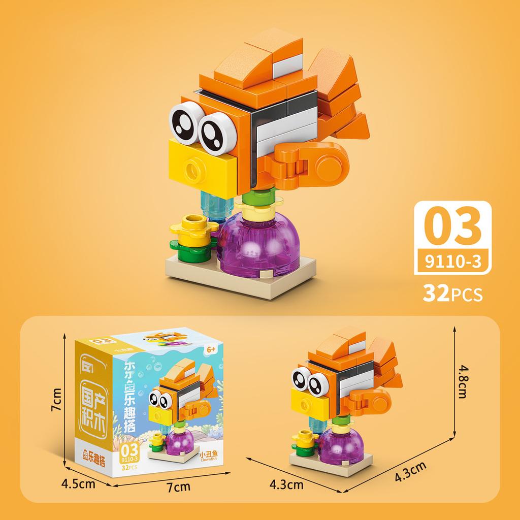 Sada figurek hmyzu a zvířat Mini stavebnice Hračka k sestavení 3D konstruktor Mikro kostičky Hračka pro děti Chlapce 9 až 12 let Dárek