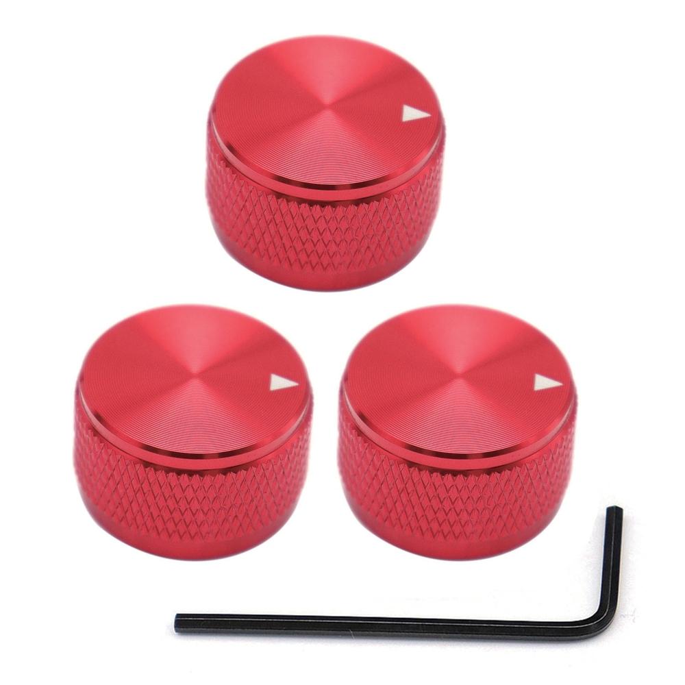 Aluminium Potentiometer Knobs 6mm Metal Pot Guitar Knobs with Indicator and Set Screw for Guitar/Bass/Audio Equipments