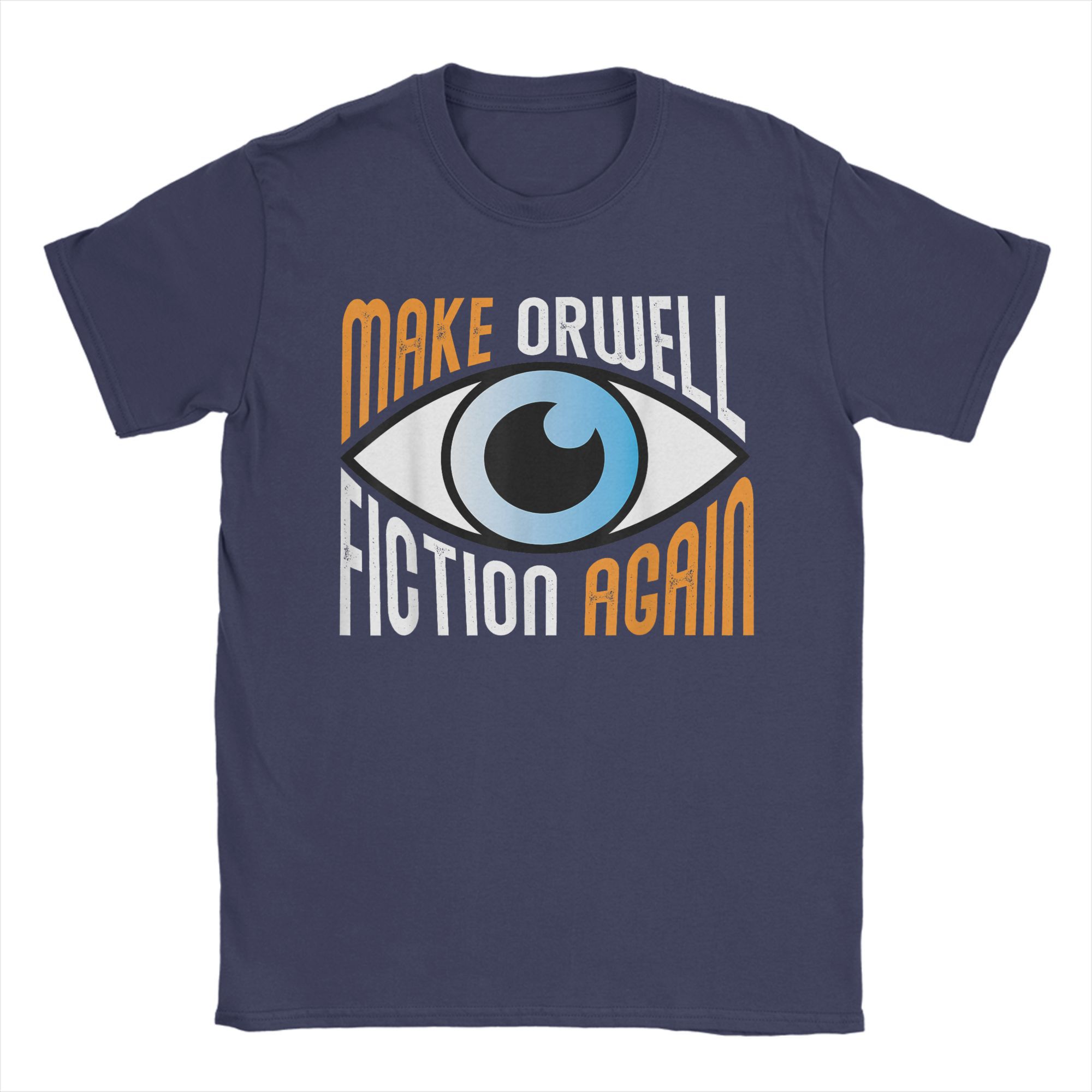 XIXI Fashion Heren 1984 Maak Orwell Weer Fictie Oog T-shirts Dystopische Satire Katoen merchandise Vintage Ronde Hals Tee 4XL 5XL 6XL T-shirts 3XL