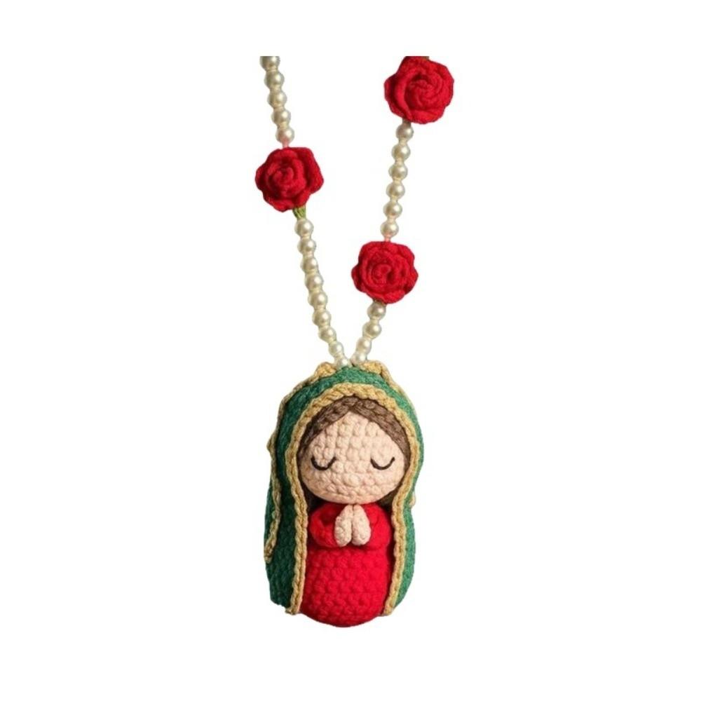 

Handcrafted Virgin Mary Car Decor Stylish Design Elegant Figurines Mary Statue Dangling Figures Handmade Virgin Mary Charm