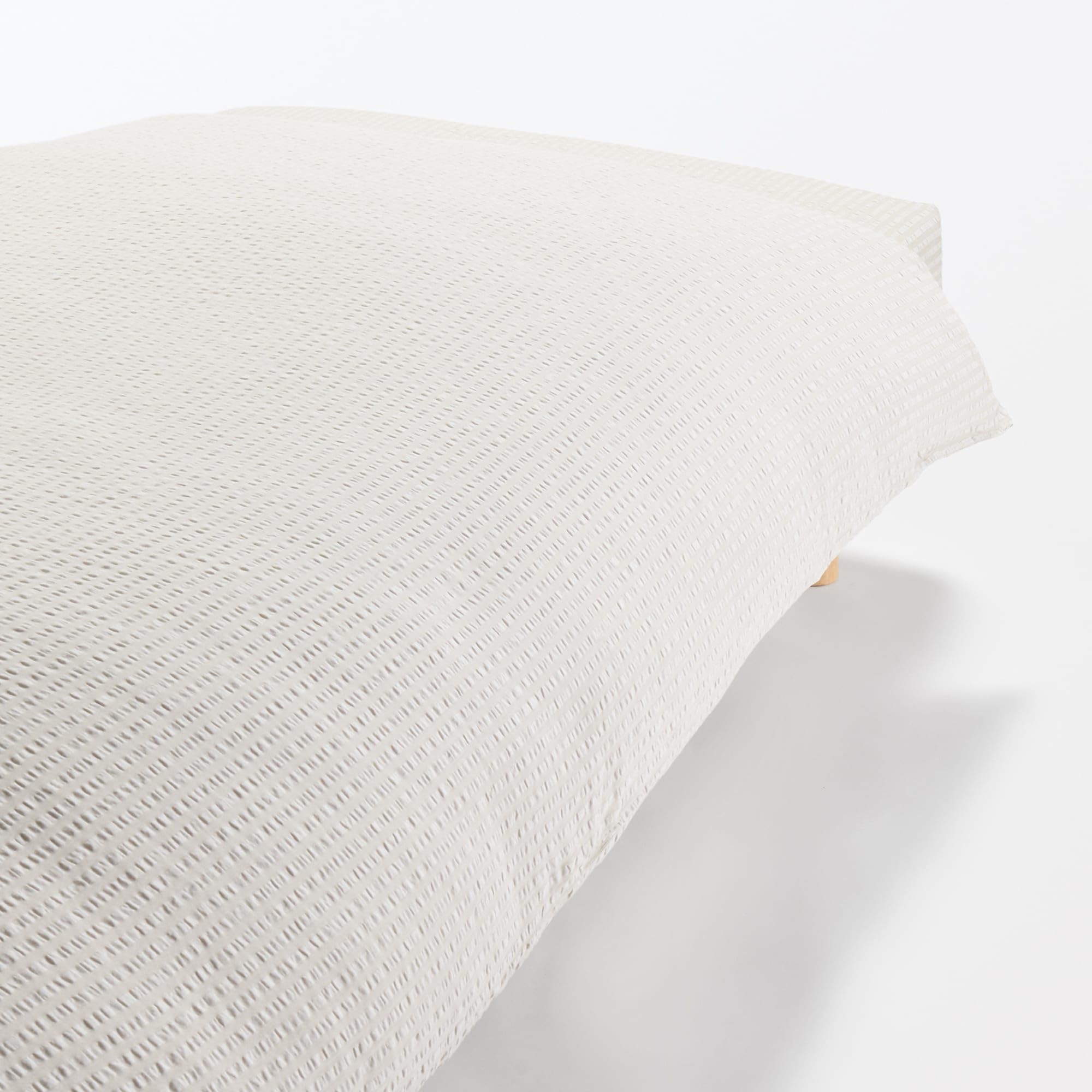 

MUJI Хлопковый пододеяльник с плетением «футбол» односпальный Размер 76400288, 150x210см, Бежевый, бежевый