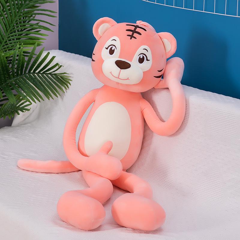 Long-Legged Forest Animal Plush Toy - Lion, Tiger, Monkey Pillow & Stuffed Doll Gift for Girls