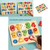 Wooden Cartoon Number And Letter Puzzle Board For Kids Educational Learning Play