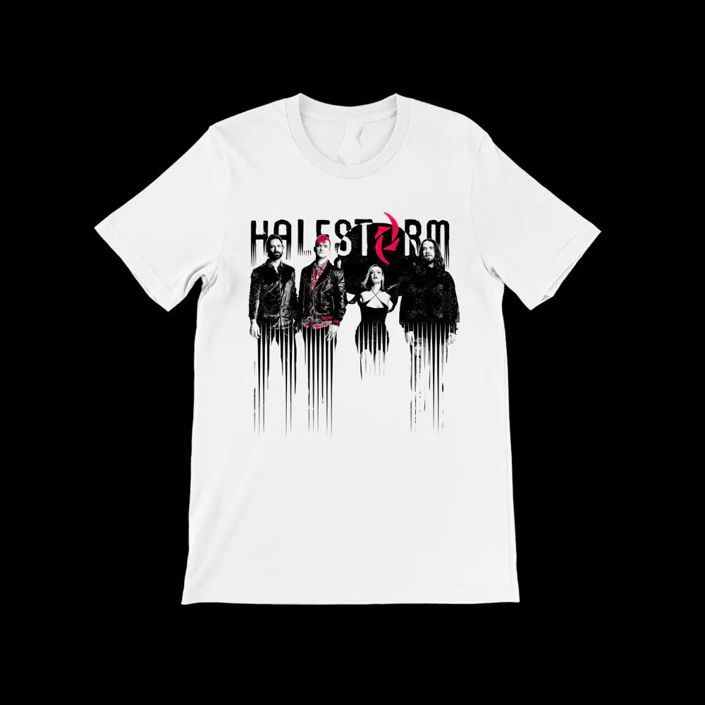 Halestorm TOUR DATE SHIRT White Tour T-Shirt S-5XL  EE132 Unisex T-Shirt S