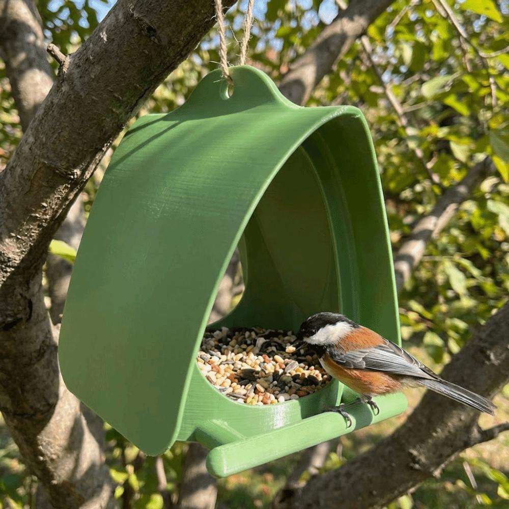 3D Printing Bird Feeding Station Rain-Resistant Bird Food Container Bird House  Outside Garden