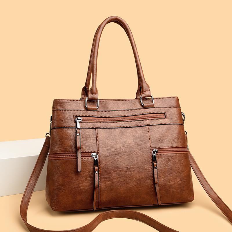 Elegant Handbag for Women High Quality Leather Top-Handle Bags Purse Ladies Shoulder Crossbody Bag Casual Tote