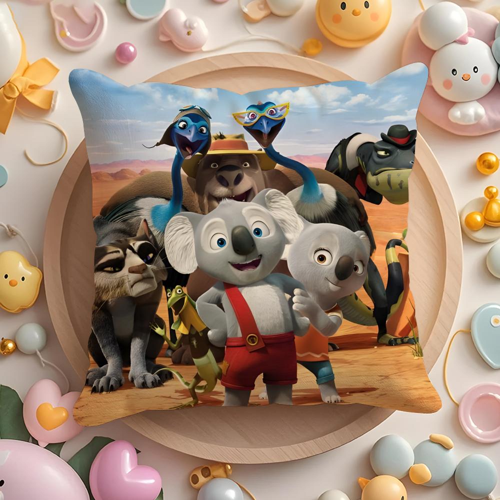 Anime B-Blinky B-Bill the Movie Cushion Cover Home & Car Multi-Scene Pillow Cover - Reversible, Soft & Durable for Daily Use