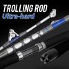 Double Roller Fishing Rod with Metal Reel Seat for Sea Trolling