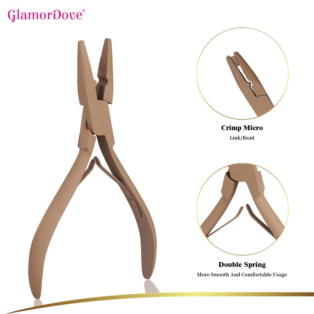 1 Pcs Professional Micro Ring Hair Extensions Application Pliers Tool Kit For Micro Link Beads Closer Plier