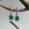 Серебряные серьги с натуральным агатом 3.132ct, фианитами (2208327)