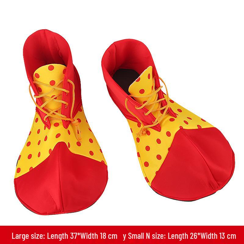 Children's and Adult Festival Clown Cosplay Shoes - Round Toe Dress-up Accessories