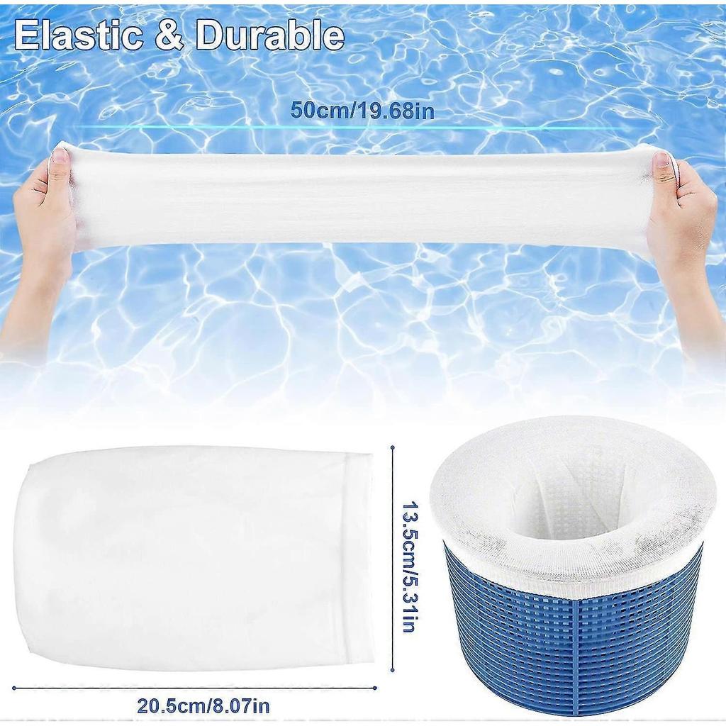 20 Stück Pool-Skimmer-Socken, Wiederverwendbare und Superelastische Skimmer-Socken