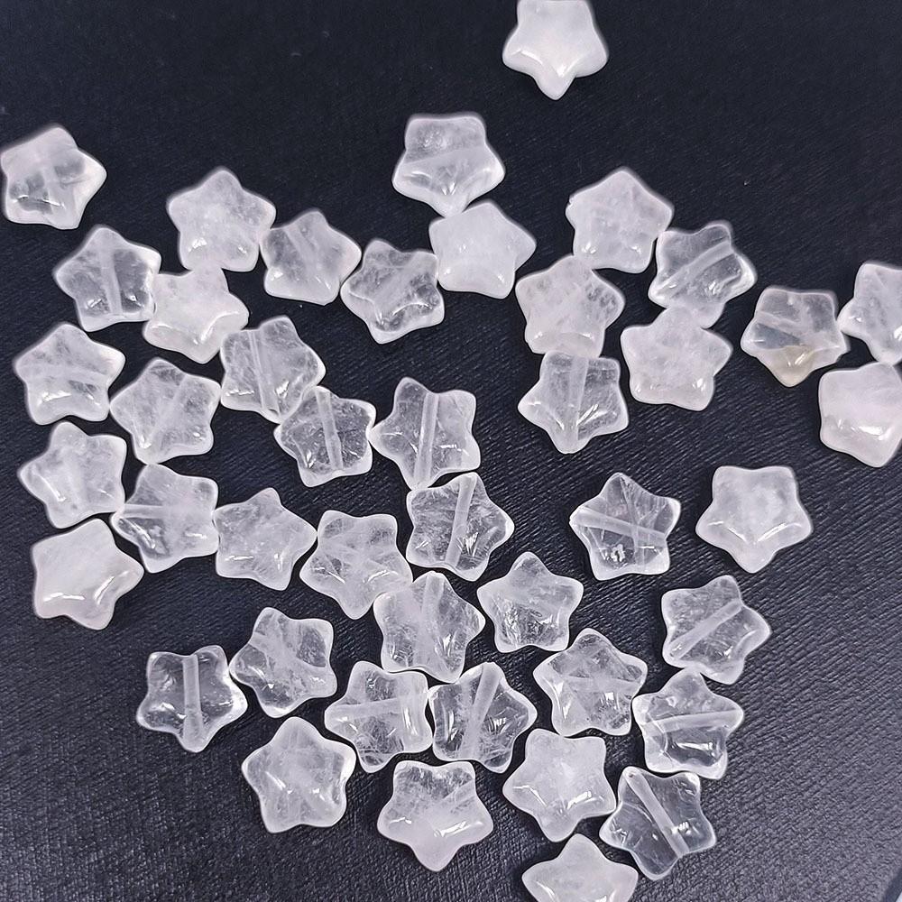 21pcs Purple Crystal Five-pointed Star Beads White Crystal Jewelry Making Material  DIY Accessories