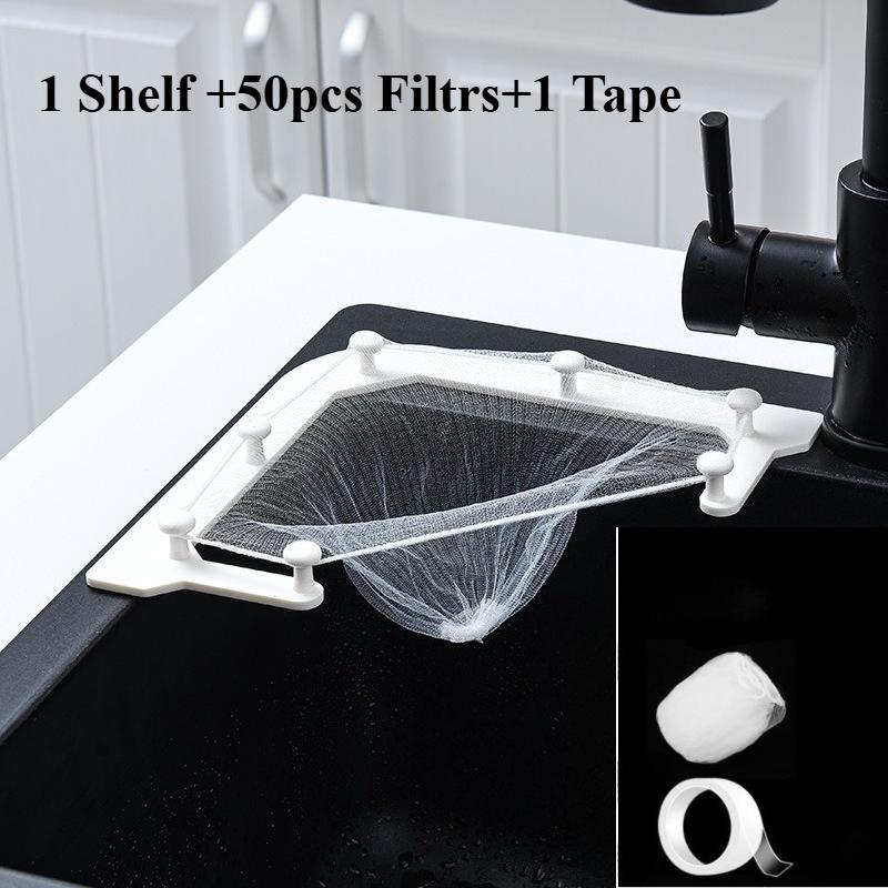 Kitchen Triangular Sink Strainer Drain Vegetable Fruit Drainer Basket Rack for Kitchen Accessories Storage Sink Filter Shelf