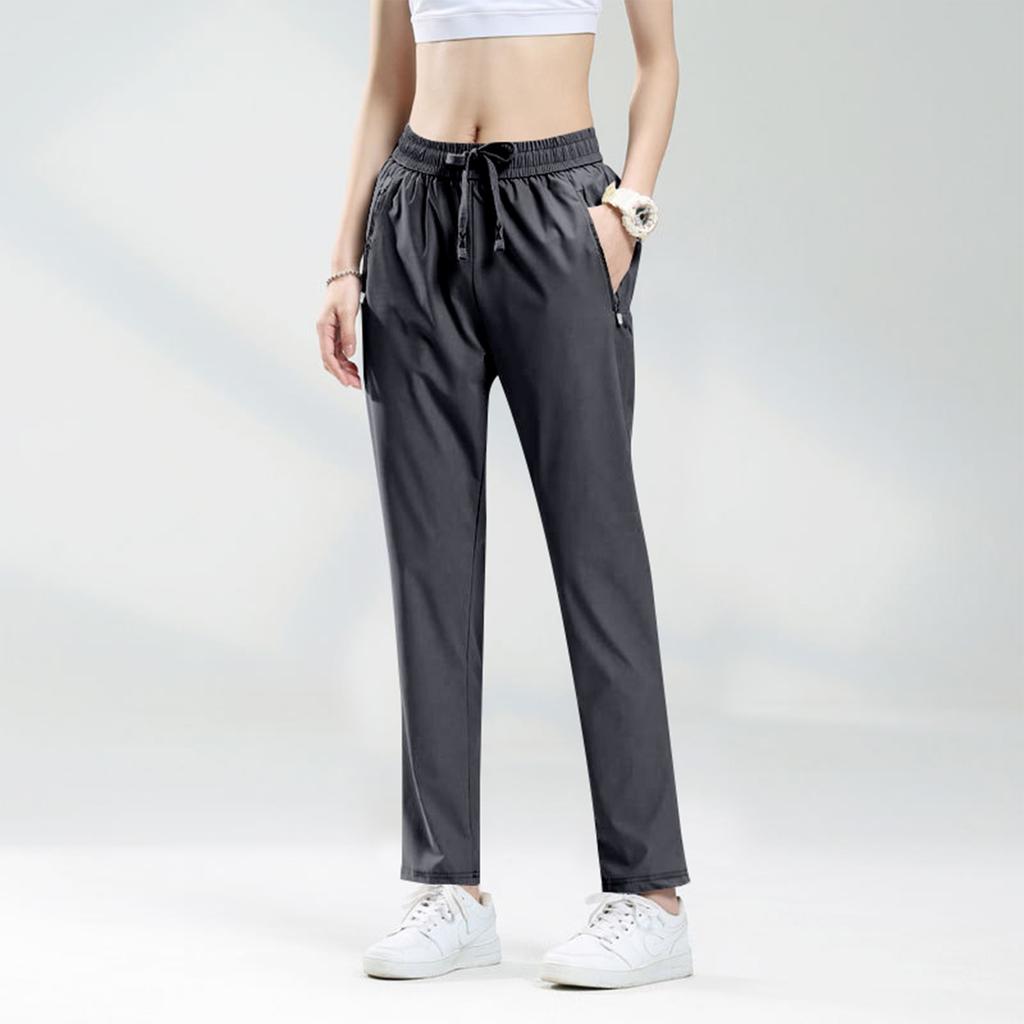 Women's Fashionable Quick-dry Leggings-style Solid-color Sports Trousers