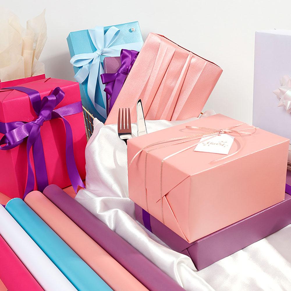 43x300cm Pearl Solid Color Gift Packaging Paper Large High Grade Friendly Paper Packaging Materials Bouquet Gift Box Craft Paper